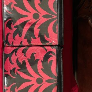 Beautiful Red and black window treatments